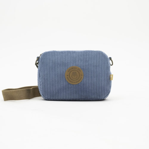 EMENTA SB - FLUFFY PATCH CORDUROY SHOULDER BAG - NAVY