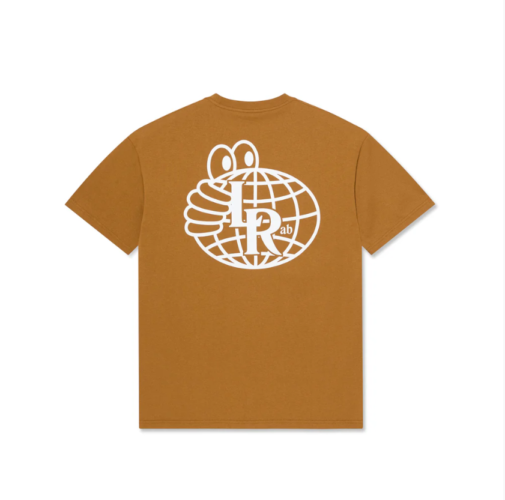 LAST RESORT AB - ATLAS MONOGRAM SS TEE - GOLDEN BROWN / WHITE