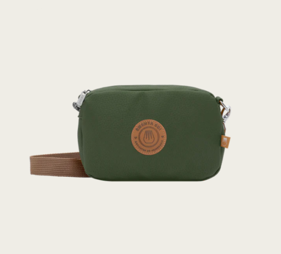 EMENTA SB - FLUFFY PATCH NAPA SHOULDER BAG - GREEN