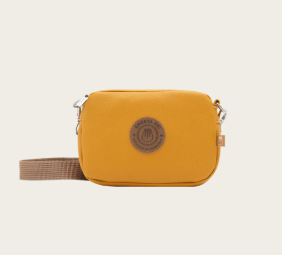 EMENTA SB - FLUFFY PATCH NAPA SHOULDER BAG - YELLOW