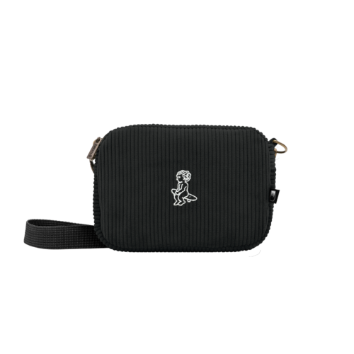 SHOULDER BAG - EMENTA SB - FLUFFY IKON CORDUROY - BLACK