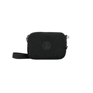 SHOULDER BAG - EMENTA SB - FLUFFY PATCH CORDUROY - BLACK