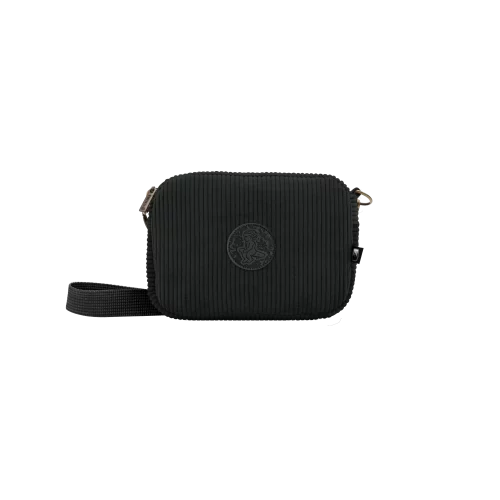 SHOULDER BAG - EMENTA SB - FLUFFY PATCH CORDUROY - BLACK