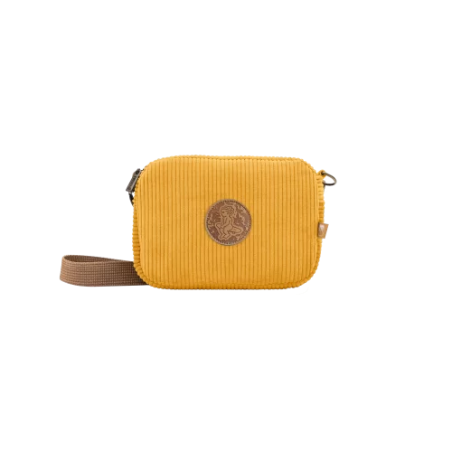 SHOULDER BAG - EMENTA SB - FLUFFY PATCH CORDUROY - YELLOW