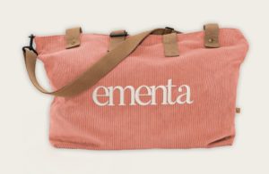 WEEKEND BAG - EMENTA SB - NAVEGANTE BREAKFAST COLORS CORDUROY - SALMON