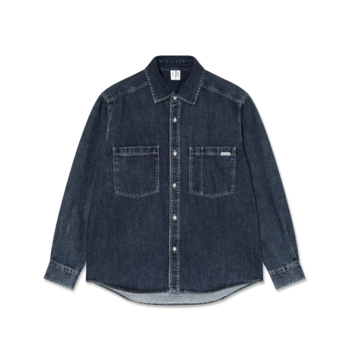 POLAR - MIKE LS SHIRT DENIM - WASHED BLUE
