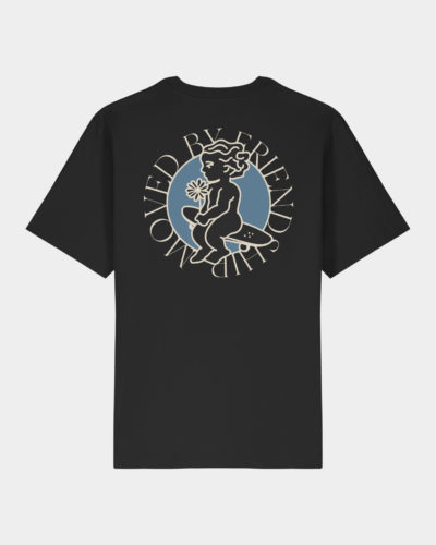 T-SHIRT – EMENTA SB – IKON FLOWER – BLACK / BLUE