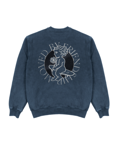 CREWNECK - EMENTA SB - IKON FLOWER - BLUE WASHED