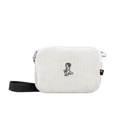 SHOULDER BAG – EMENTA SB – FLUFFY IKON CORDUROY – WHITE