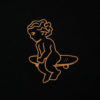 T-SHIRT - EMENTA SB - IKON STAMP - BLACK / GOLD – Image 3