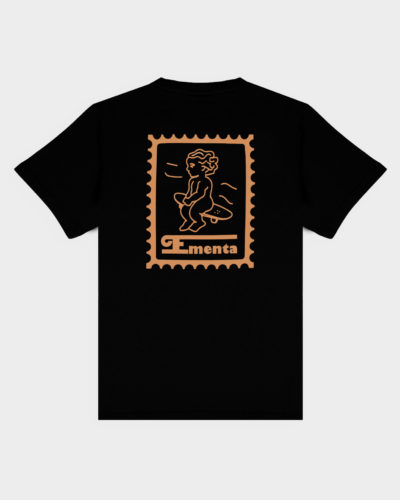 T-SHIRT - EMENTA SB - IKON STAMP - BLACK / GOLD