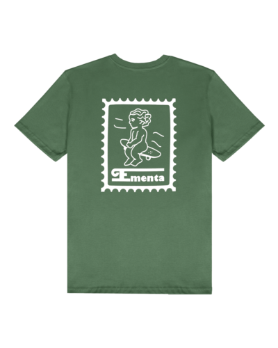 T-SHIRT - EMENTA SB - IKON STAMP - GREEN / WHITE