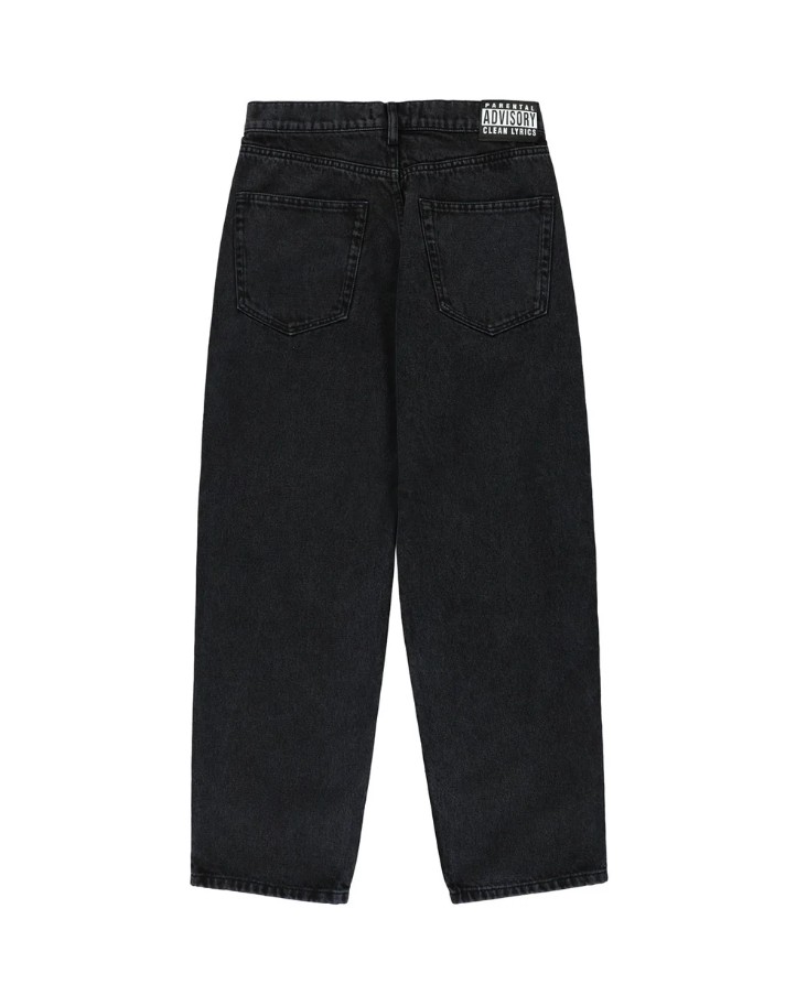 SEMI-BAGGY PANTS - KEEP IT CLEAN - BLACKBLUE OVERDYE – Image 2