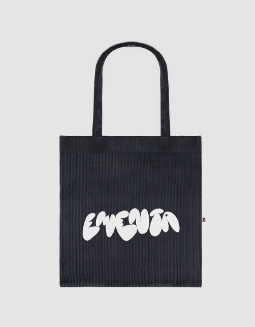 TOTE BAG - EMENTA SB - GRAFFITI CORDUROY - BLACK