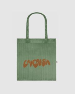 TOTE BAG - EMENTA SB - GRAFFITI CORDUROY - GREEN