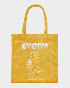TOTE BAG - EMENTA SB - FIRST WORD CORDUROY - YELLOW
