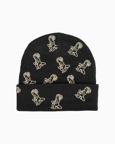 BONNET - EMENTA SB - IKON PATERN BEANIE - BLACK