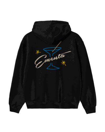 HOODIE - EMENTA SB - COCKTAIL HOODIE - BLACK