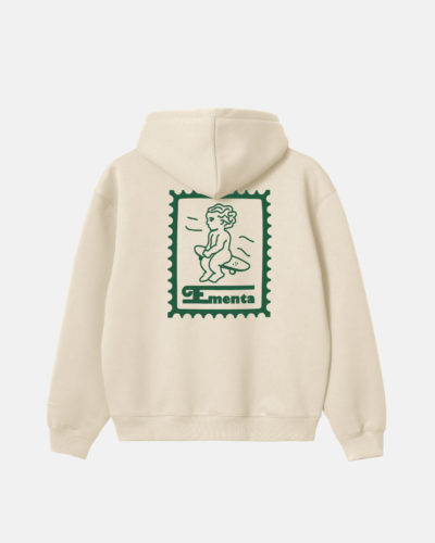 HOODIE - EMENTA SB - IKON STAMP EMBROSSED - OFF WHITE