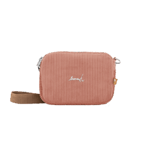SHOULDER BAG - EMENTA SB - FLUFFY SIGNATURE CORDUROY - SALMON