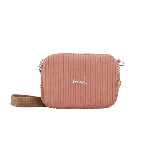 SHOULDER BAG - EMENTA SB - FLUFFY SIGNATURE CORDUROY - SALMON