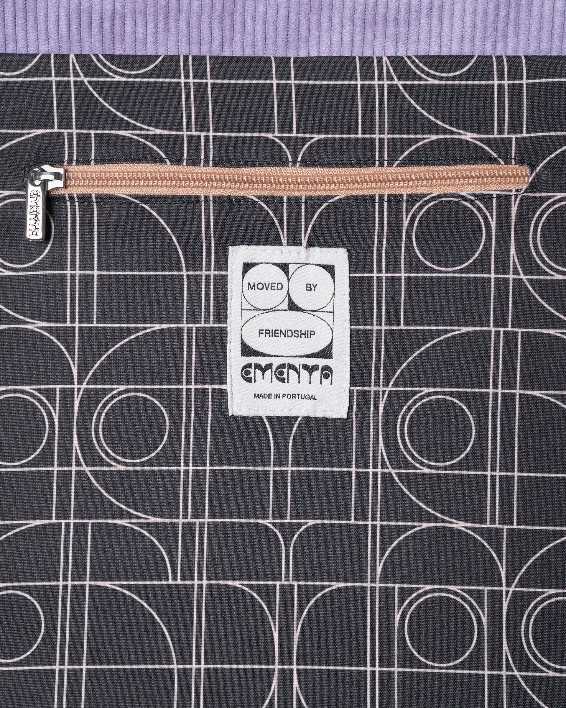 BAG – EMENTA SB – SATIRA DOTS CORDUROY BAG – PURPLE – Image 3