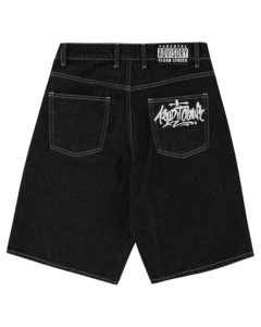 SHORT – KEEP IT CLEAN – LOOSE SHORT – BLACK EMBROIDERED