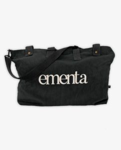 WEEKEND BAG  – EMENTA SB – NAVEGANTE BREAKFAST COLORS CORDUROY – BLACK