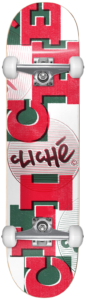 SKATEBOARD COMPLET – CLICHÉ – UPPERCASE – RED WHITE - 7.8