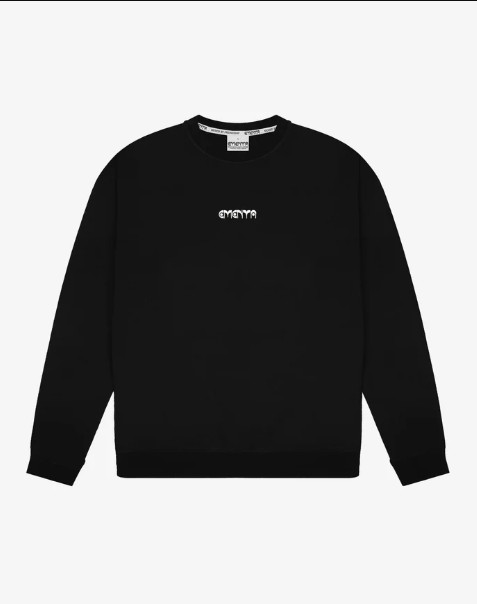 SWEATSHIRT – Ementa SB – FIRST WORD CREW – BLACK / WHITE – Image 2