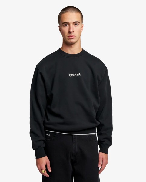 SWEATSHIRT – Ementa SB – FIRST WORD CREW – BLACK / WHITE – Image 4
