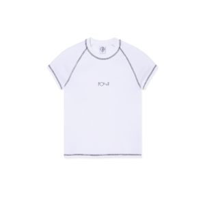 T-SHIRT FEMME – Polar Skate Co. – BABY TEE SCRIPT LOGO – WHITE / GRAPHITE