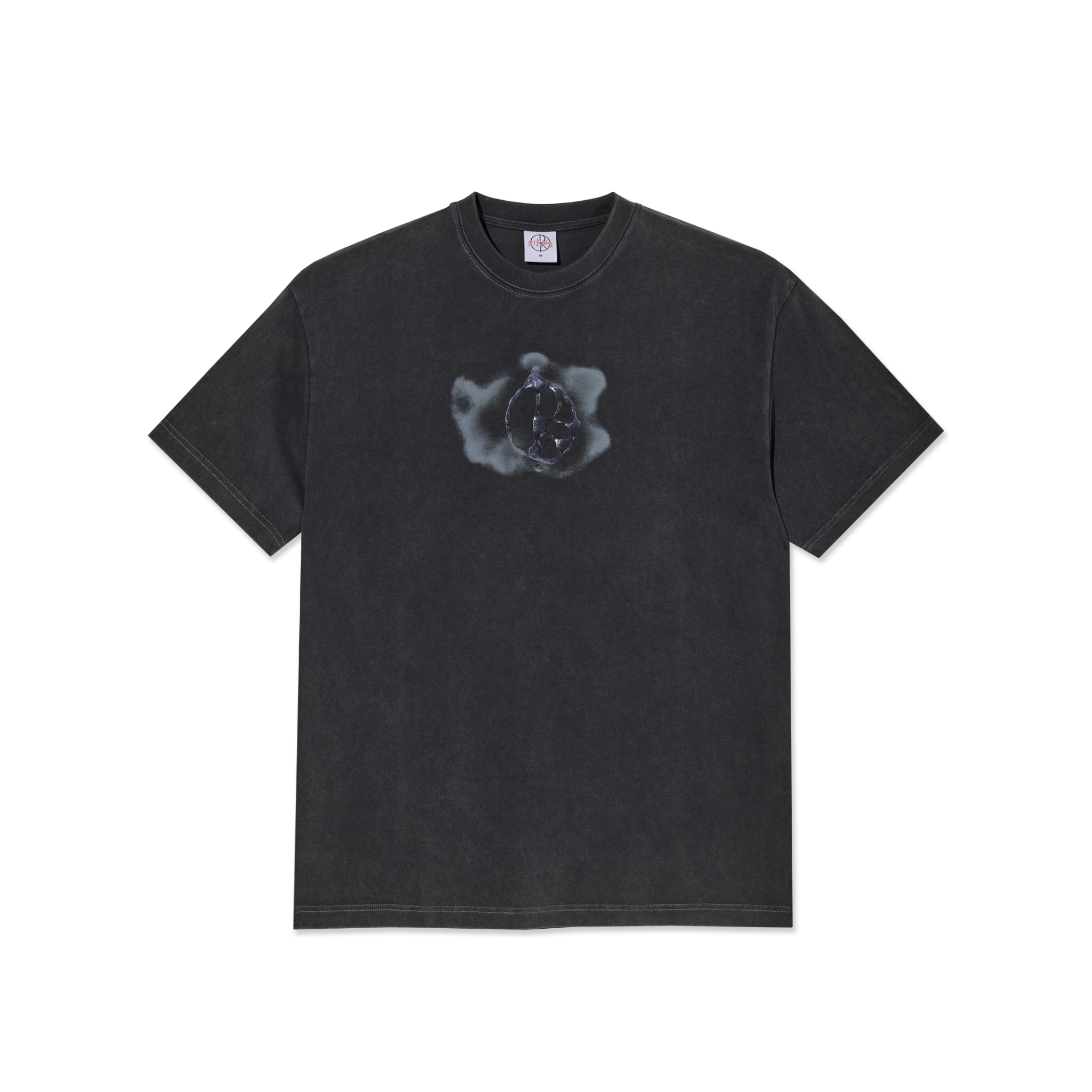 T-SHIRT – Polar Skate Co. – METAL LOGO TEE – SILVER / BLACK