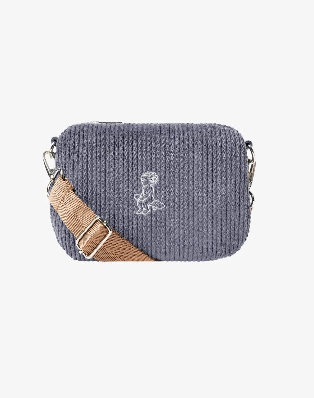 SAC BANDOULIÈRE – Ementa SB – FLUFFY IKON CORDUROY SHOULDER BAG – ACAI