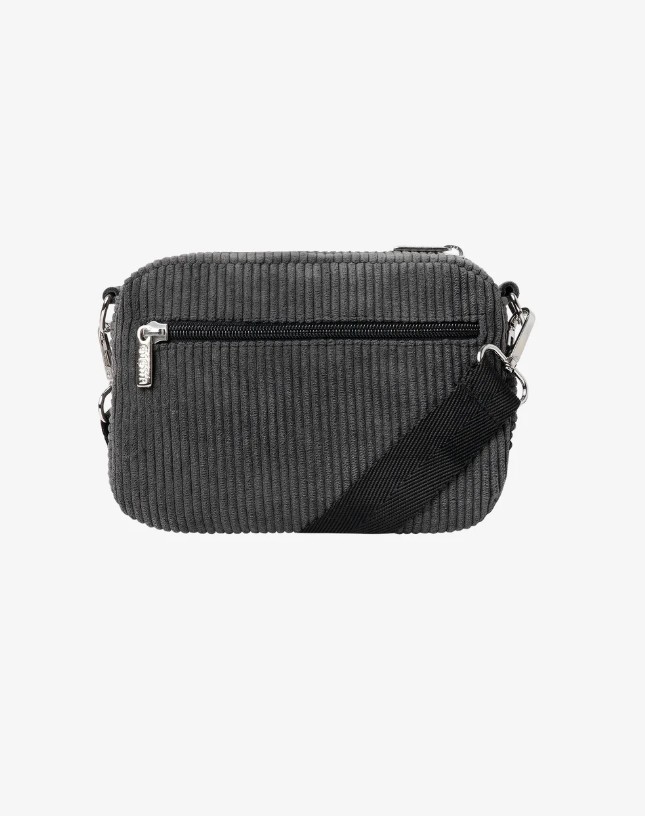 SAC BANDOULIÈRE – Ementa SB – FLUFFY IKON CORDUROY SHOULDER BAG – ANTHRACITE – Image 2