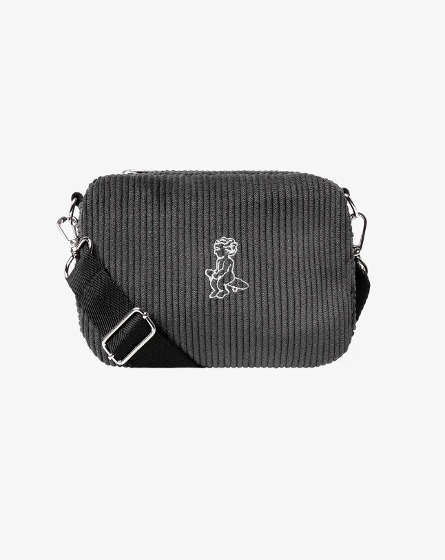 SAC BANDOULIÈRE – Ementa SB – FLUFFY IKON CORDUROY SHOULDER BAG – ANTHRACITE
