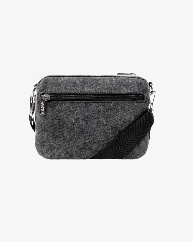 SAC BANDOULIÈRE – Ementa SB – FLUFFY IKON TWILL SHOULDER BAG – BLACK – Image 2