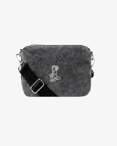 SAC BANDOULIÈRE – Ementa SB – FLUFFY IKON TWILL SHOULDER BAG – BLACK