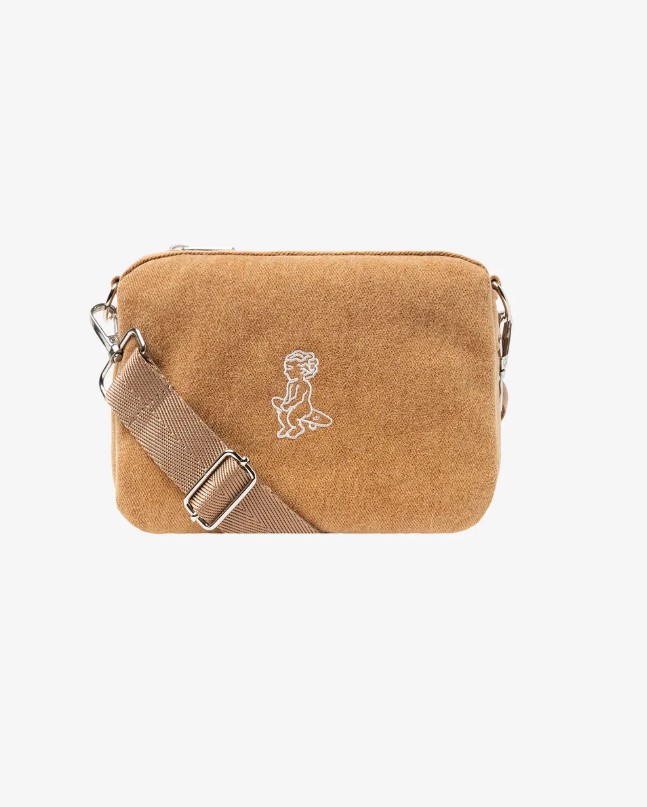 SAC BANDOULIÈRE – Ementa SB – FLUFFY IKON TWILL SHOULDER BAG – CAMEL