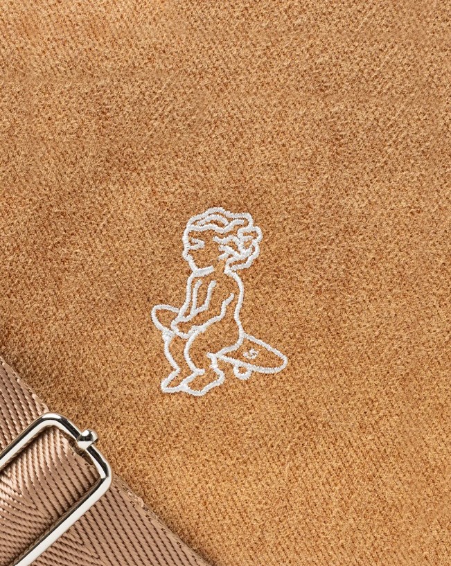 SAC BANDOULIÈRE – Ementa SB – FLUFFY IKON TWILL SHOULDER BAG – CAMEL – Image 3