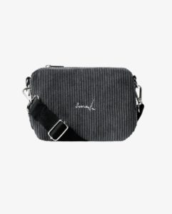 SAC BANDOULIÈRE – Ementa SB – FLUFFY SIGNATURE CORDUROY SHOULDER BAG – ANTHRACITE