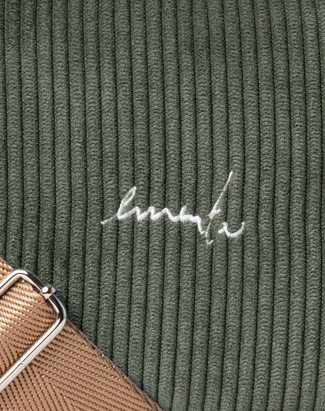 SAC BANDOULIÈRE – Ementa SB – FLUFFY SIGNATURE CORDUROY SHOULDER BAG – GREEN – Image 3